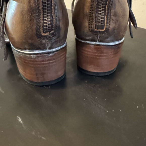 Freebird Distressed Brown Ankle Booties with Buckles - Picture 10 of 10